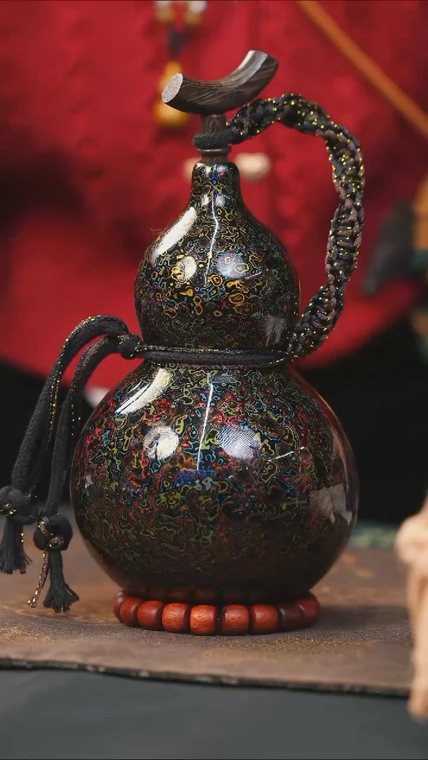 【闪购商品】WJ173漆艺酒葫芦不包手串及旋转底座