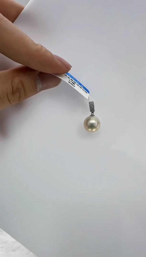 【闪购商品】淡水珍珠DA18K金镶嵌b482 吊坠11