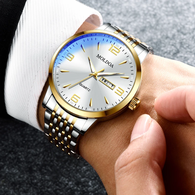 全自动//全新经典时尚高档潮流商务夜光防水男士腕表——渐金款蝶飞