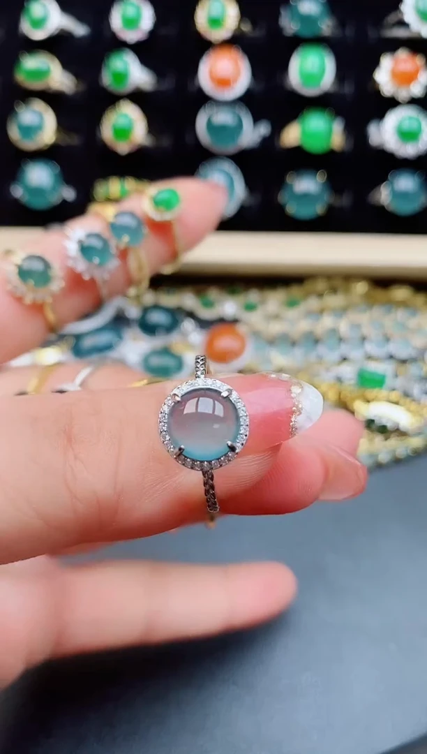 【闪购商品】翡翠戒指银S925镶嵌50805