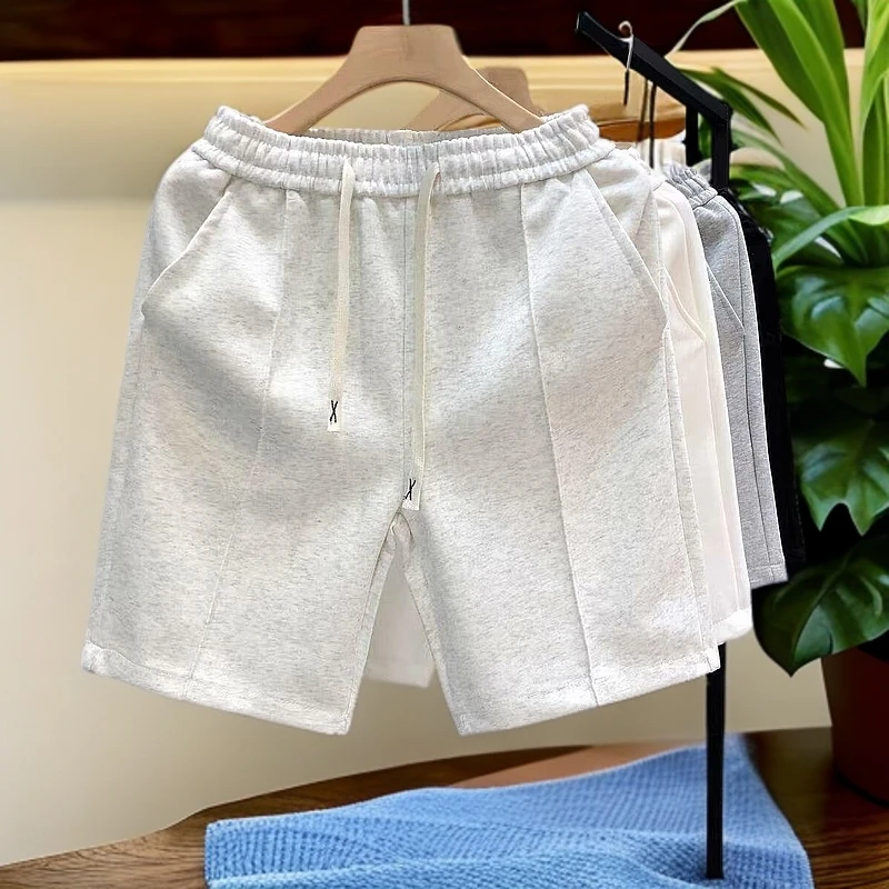 流行色休闲短裤男夏季潮牌五分2025新款男士百搭禅意美式运动短裤