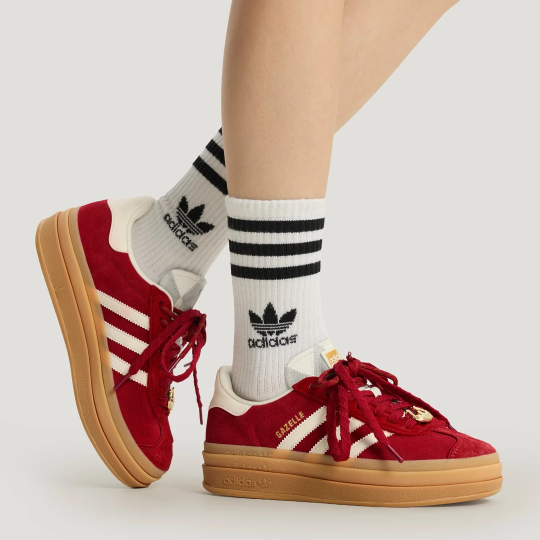 adidas三叶草GAZELLE W SHOEST头鞋新年款经典厚底德训鞋 KJ4293
