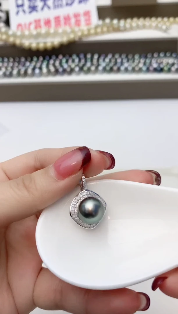 颈饰银S925镶嵌海水珍珠A94