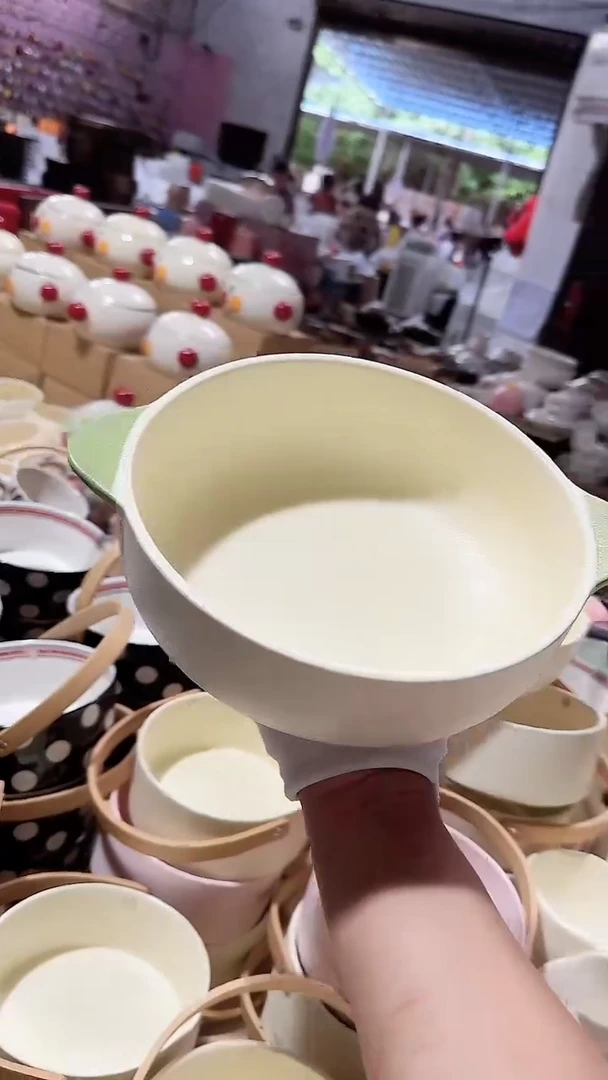 碗绿色双耳汤碗 微瑕凑满20元包邮