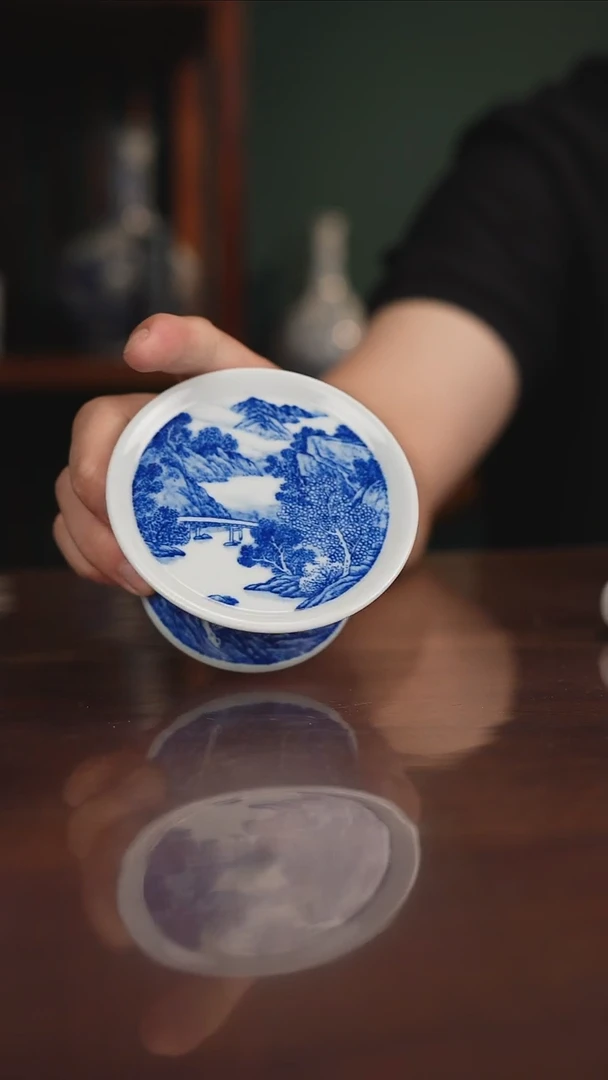 晓月窑青花高端茶具
