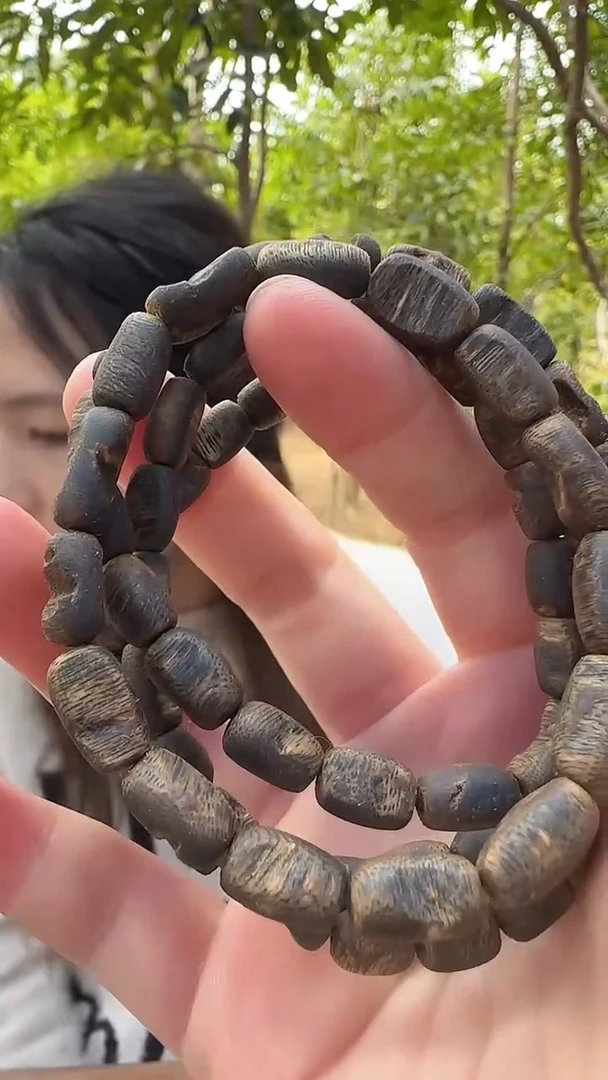 【闪购商品】沉香木手串奇楠单圈圈留疤沉水卡0.7多样性发一