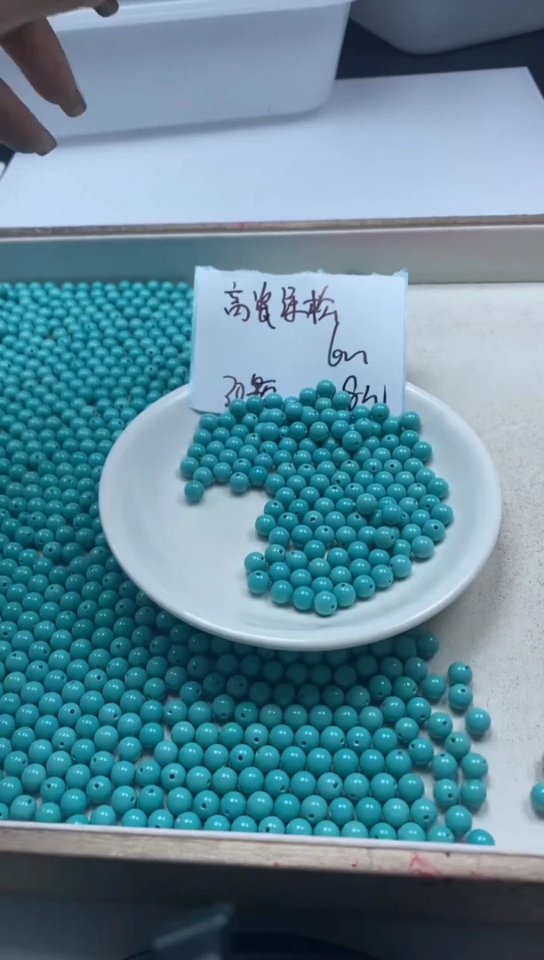 【闪购商品】玛瑙/玉髓颈饰未镶嵌w821高瓷绿*松6mm*30颗