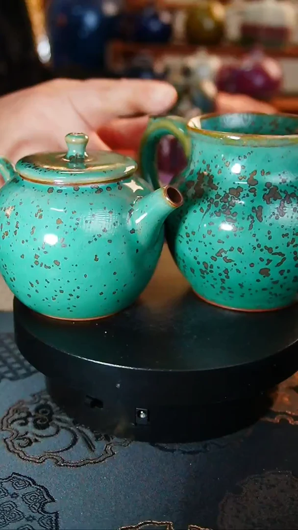 【闪购商品】瓷片509 松石绿平安壶  +1