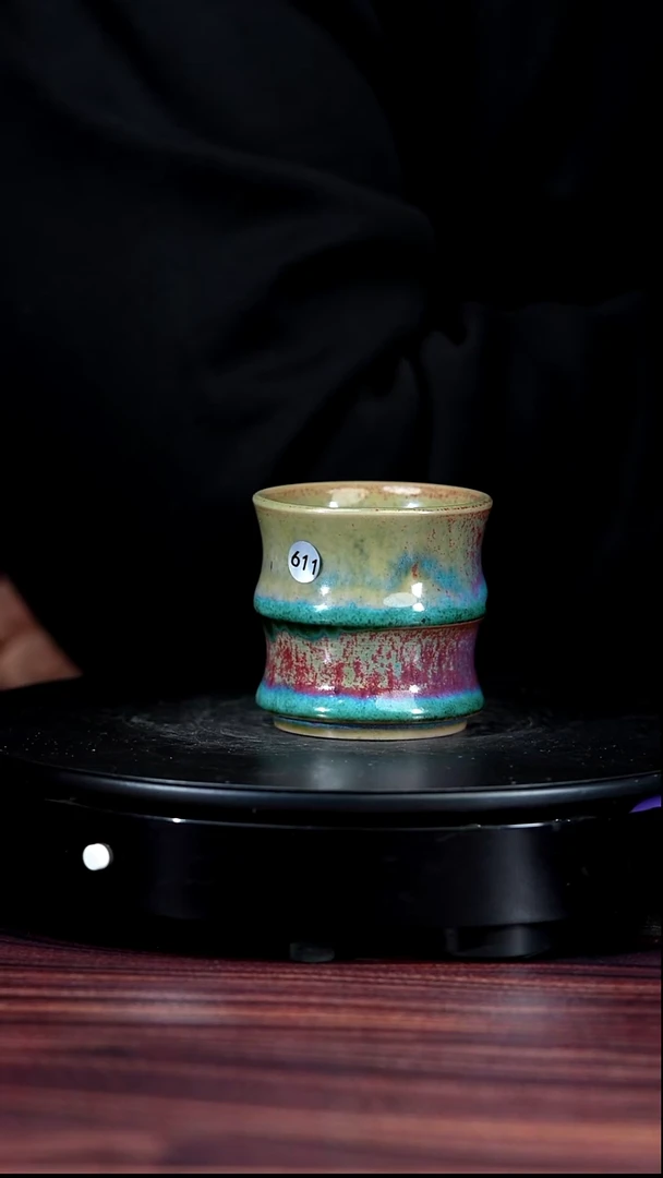 611#李盼龙一级品原矿钧瓷玉竹杯