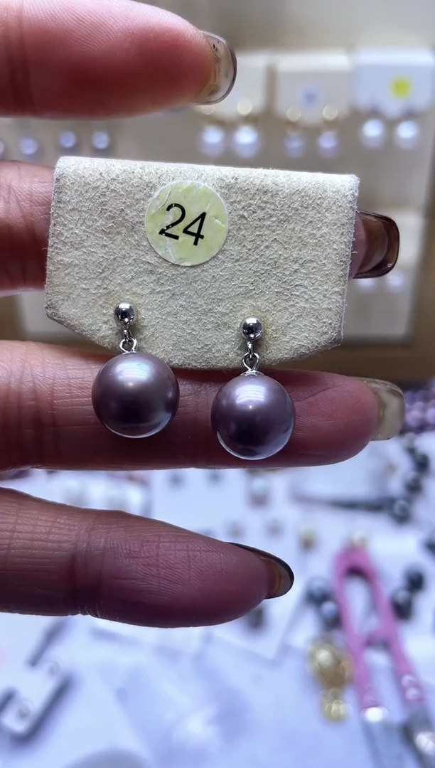 【闪购商品】淡水珍珠耳饰银S925镶嵌2