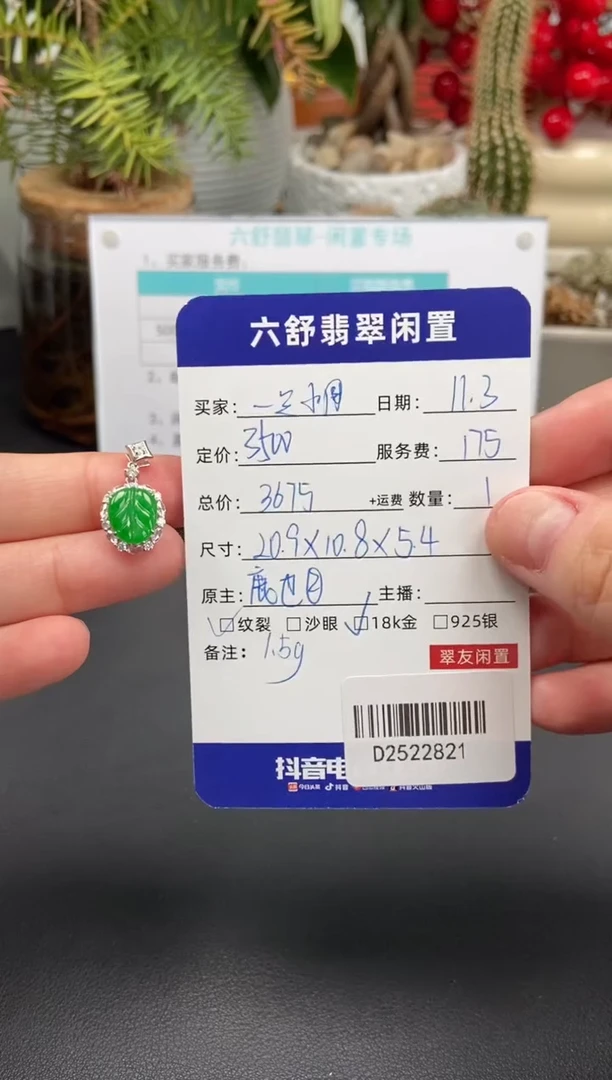 颈饰18K金镶嵌翡翠一**周D2522821