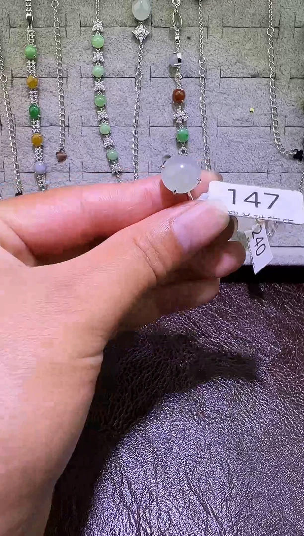 银S925镶嵌戒指翡翠戒指