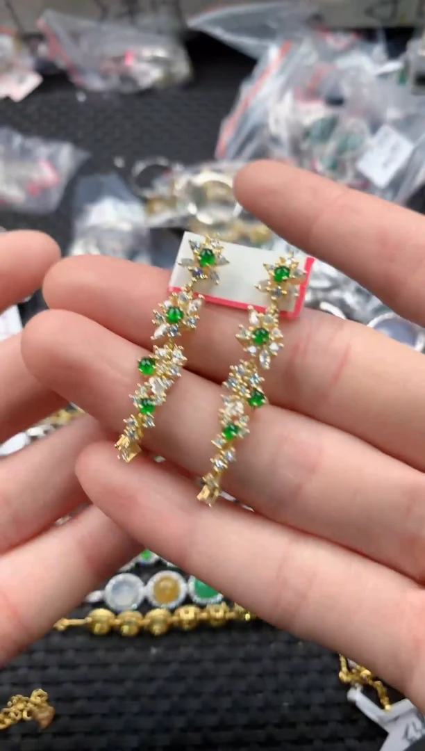 银S925镶嵌戒指翡翠222   8