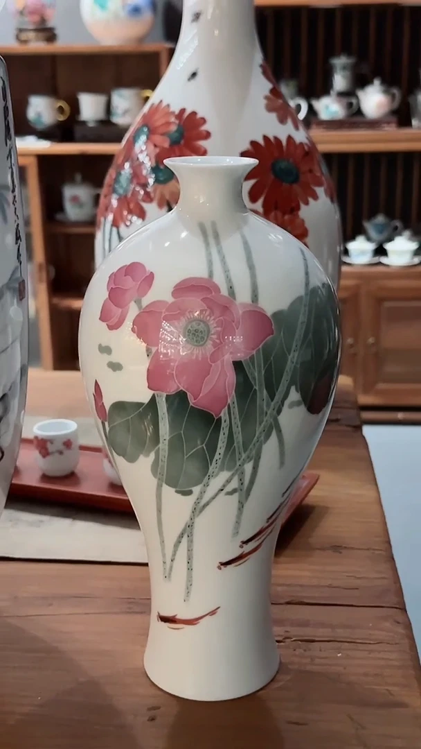 【闪购商品】手绘款和谐盛世小梅瓶2个