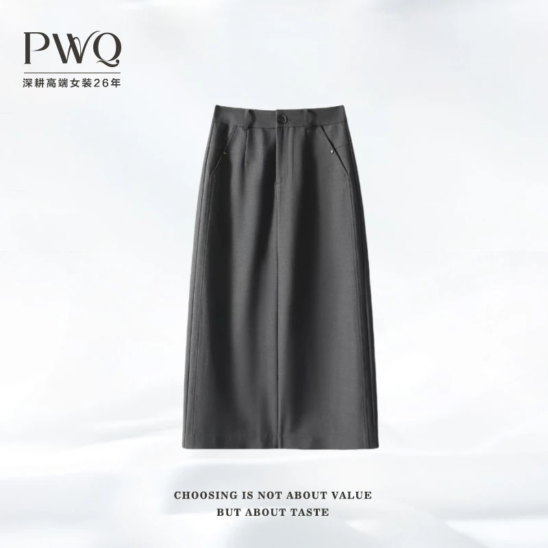 【office lady】半身裙通勤切线天-丝亚麻气质优雅BYM-2522403