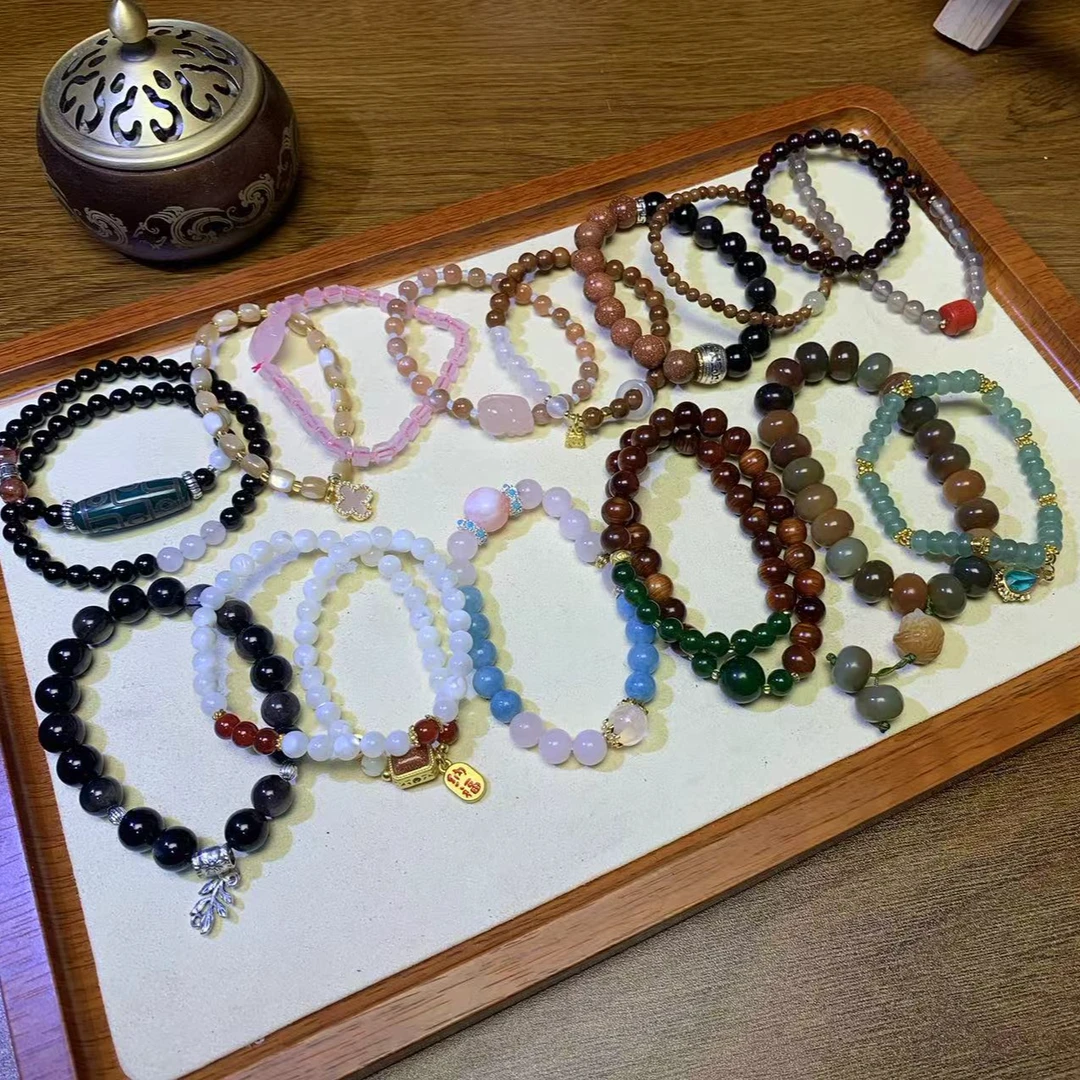 二条库克水晶|玛瑙|和田玉木质文玩手串多样性发其一