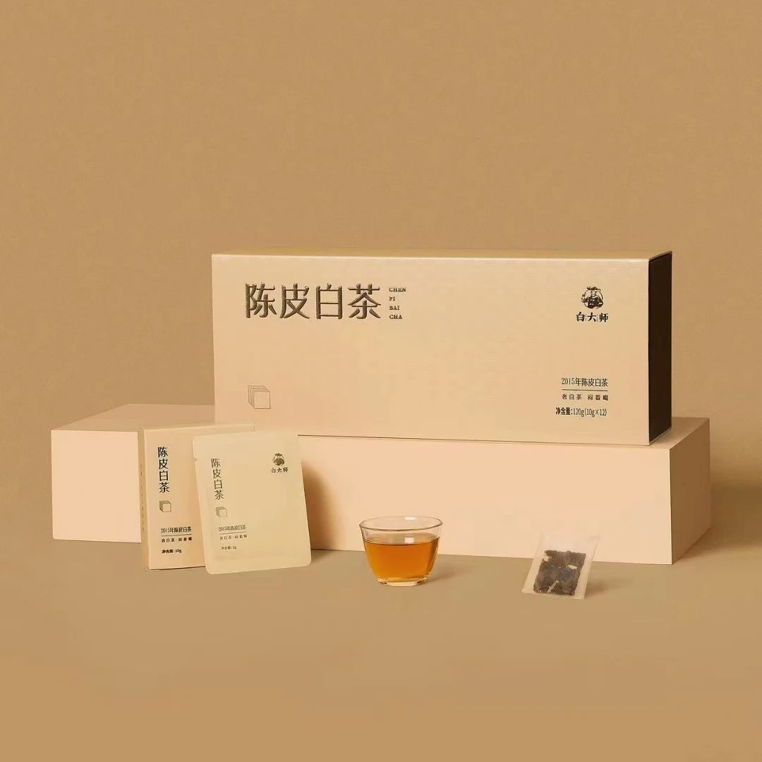 白大师高山福鼎白茶2015年新会陈皮白茶寿眉袋泡茶叶茶包120g