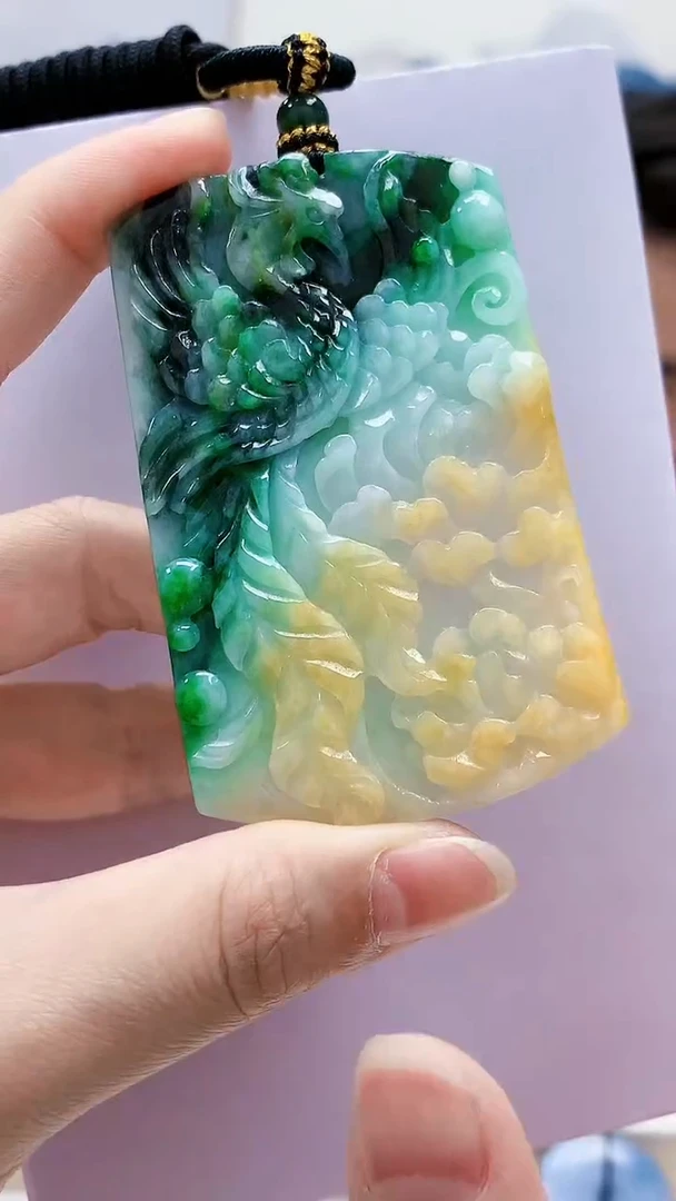 未镶嵌定制翡翠5060lr-毛货挂件17