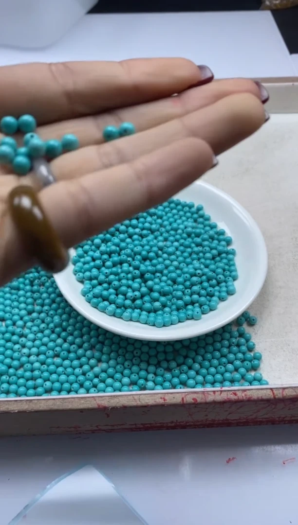 【闪购商品】玛瑙/玉髓颈饰未镶嵌w822高瓷绿松4mm*30颗