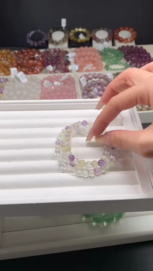 【闪购商品】水晶手链未镶嵌五行三圈，A21