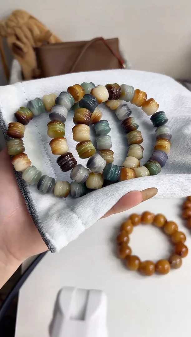 手串菩提根/象牙果沐e41紫美人玉化鸡腿堡11*12mm手串