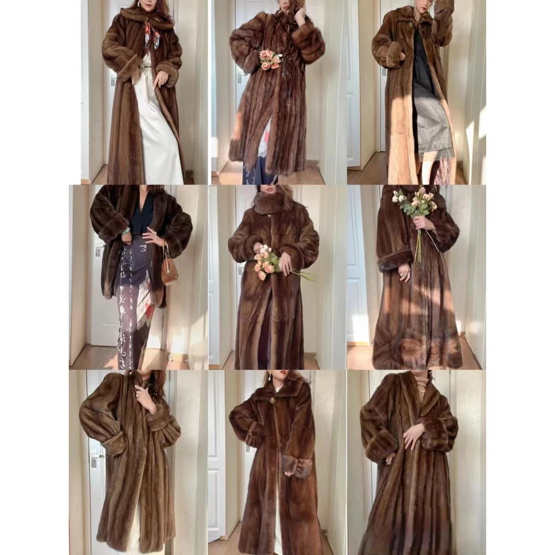 380-5980  Y 小诺 冬季女士 时尚 皮草水貂大衣  专属链接