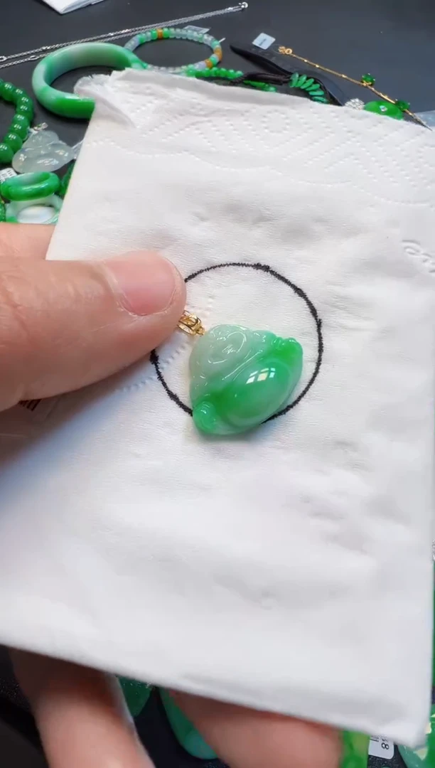 【闪购商品】定制翡翠18K金镶嵌1380元