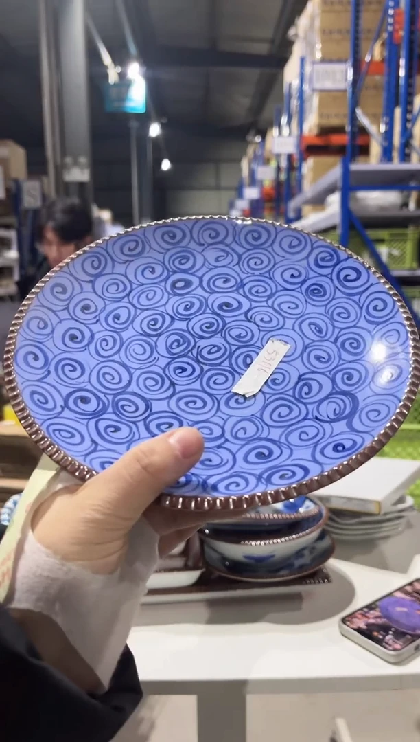 瓷I-A06 渦文Φ24Dm丸皿I-A06 渦文Φ24Dm丸皿