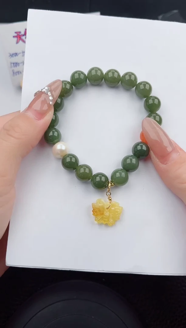 【闪购商品】和田玉手链未镶嵌555微色差T