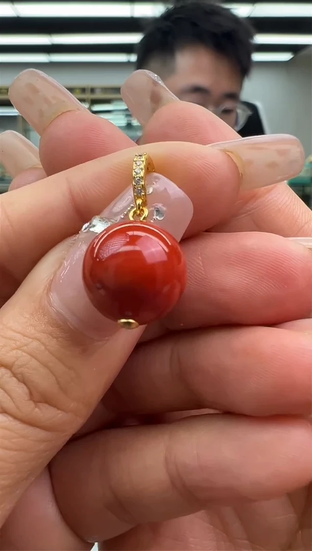 【闪购商品】南红玛瑙颈饰银S925镶嵌11秒拍号