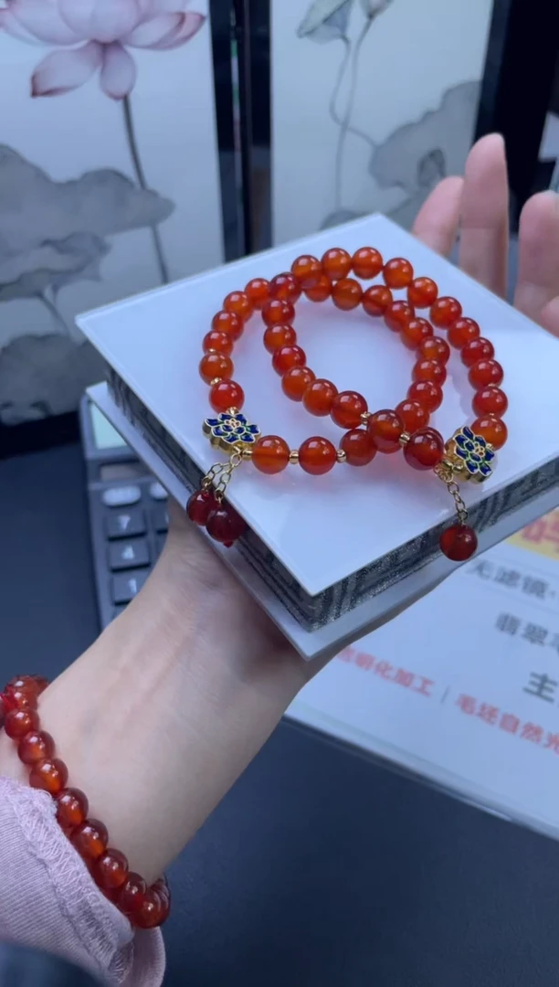 未镶嵌手串玛瑙/玉髓玛瑙手串多样性发一