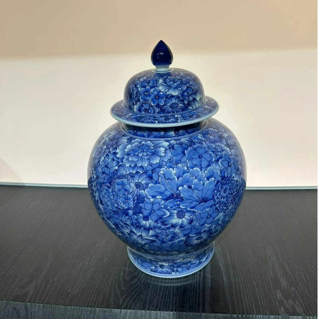 占春生窑——青花万花罐