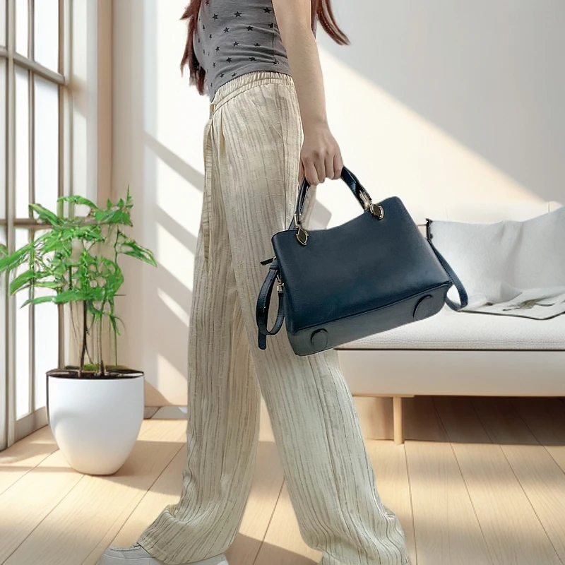 冰丝阔腿裤女夏季2025新款高腰抽绳肌理感慵懒美式休闲拖地裤子