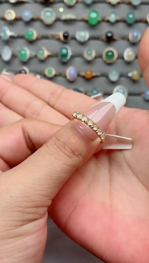 银S925镶嵌戒指翡翠.