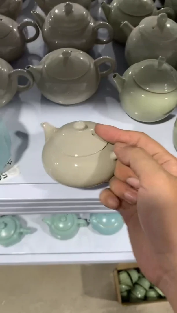 【新粉福利】汝窑茶壶盖碗茶杯主人杯微矿点