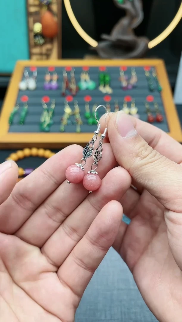 【闪购商品】玛瑙/玉髓耳钉银S925镶嵌426000