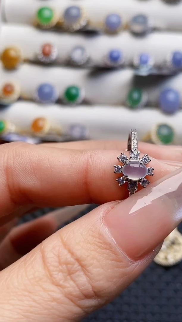 银S925镶嵌戒指翡翠1073