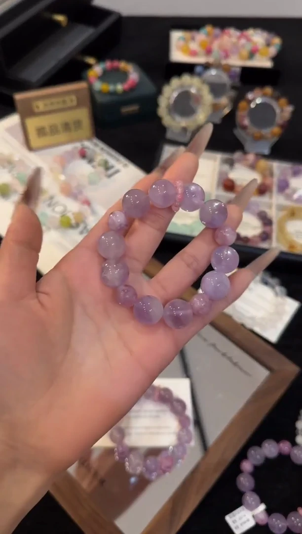 合金手链水晶紫色多宝手链x3214