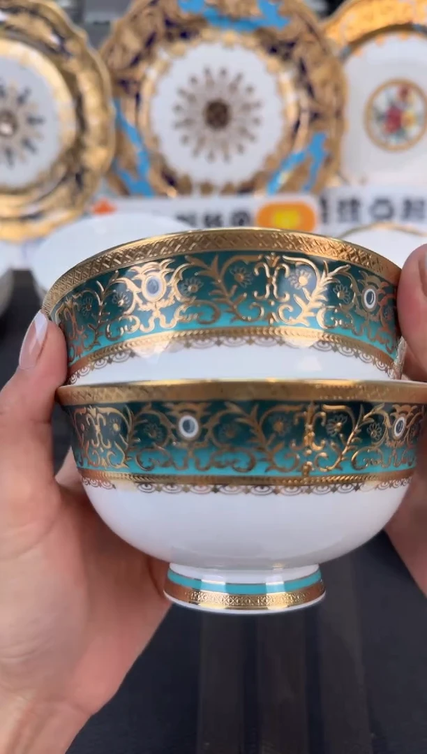 瓷片4.75英寸米饭碗 微瑕 2个