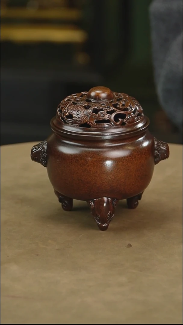 紫铜精炼铜龙凤象足栗