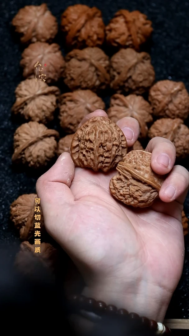 把件文玩核桃白狮子