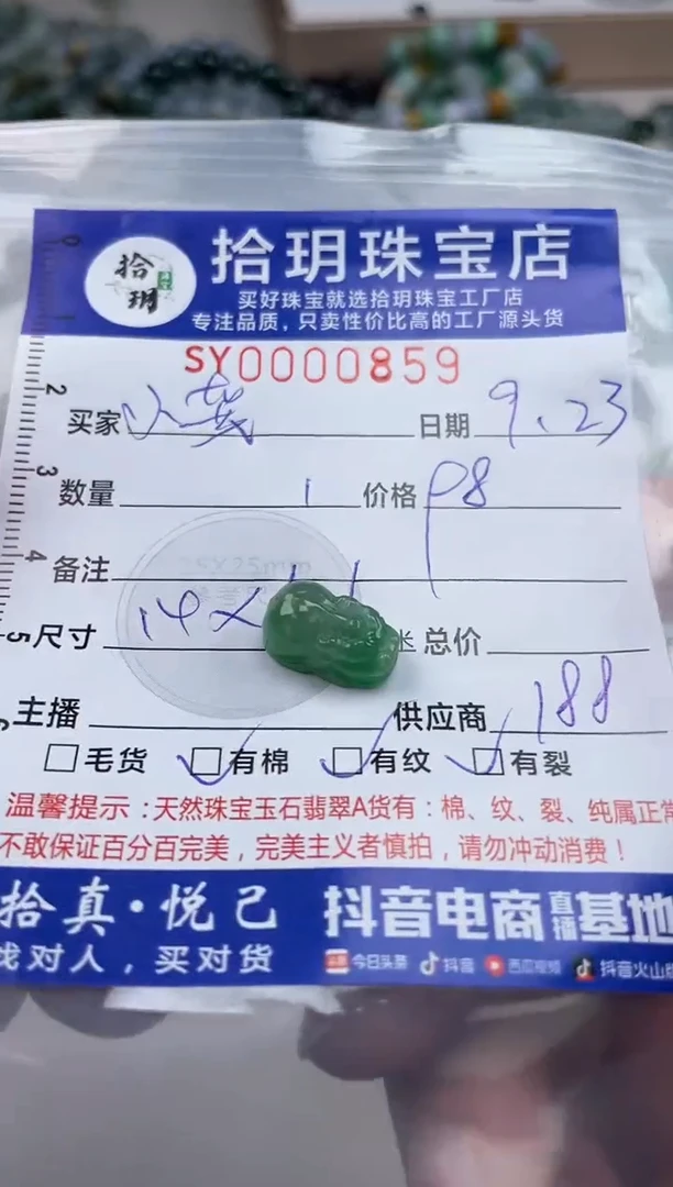 颈饰未镶嵌翡翠小**师翡翠挂件貔貅859