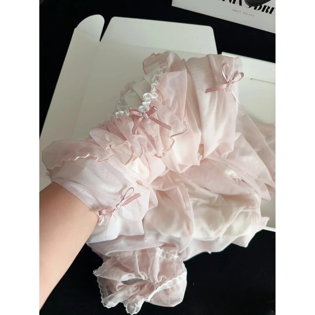 公主甜美蕾丝睡衣女春秋2025年新款温柔风小众家居服套装