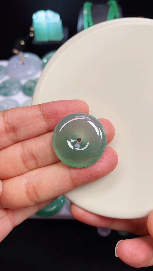 颈饰未镶嵌翡翠画****0平安扣 尺寸 26.6   6.4mm