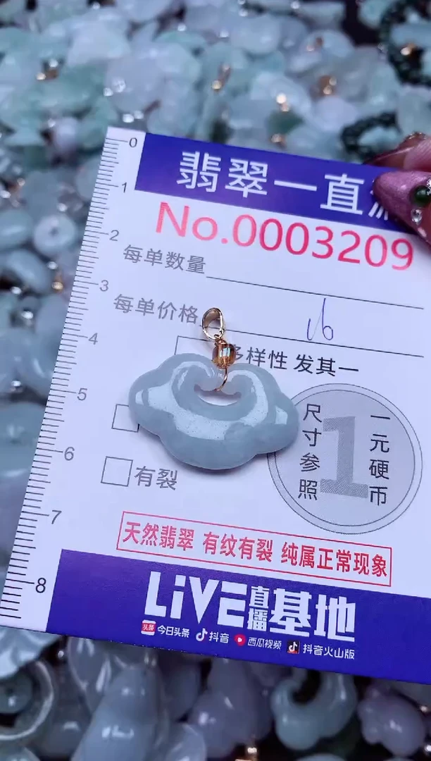 吊坠(不含链)未镶嵌翡翠3209