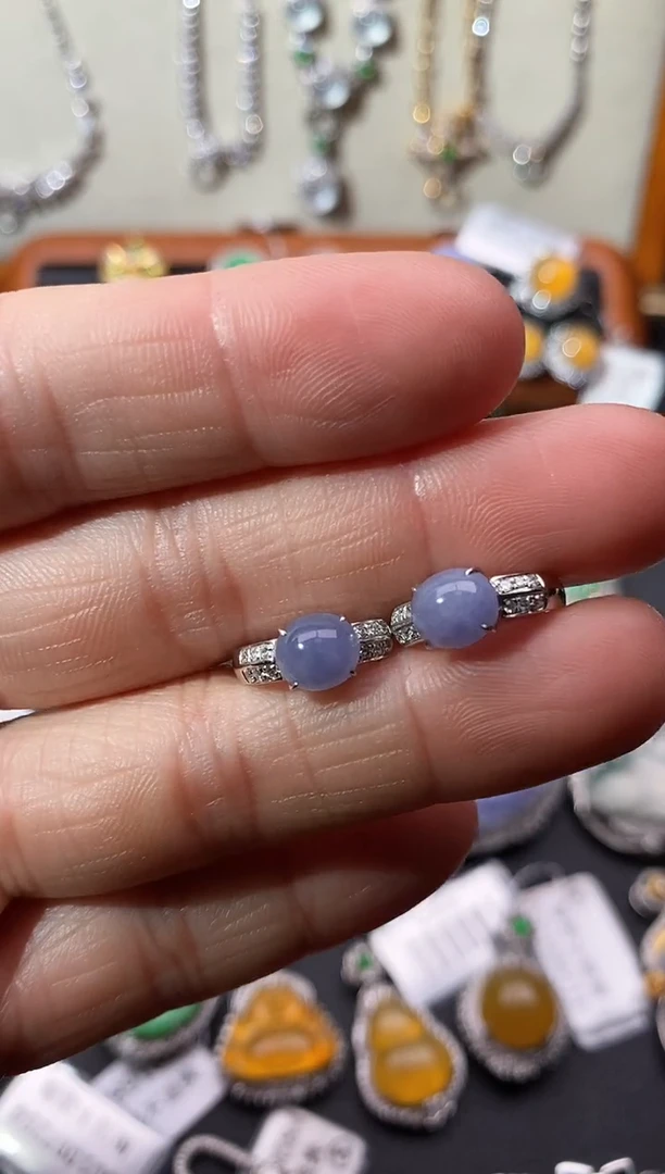 【闪购商品】翡翠耳饰18K金镶嵌耳饰