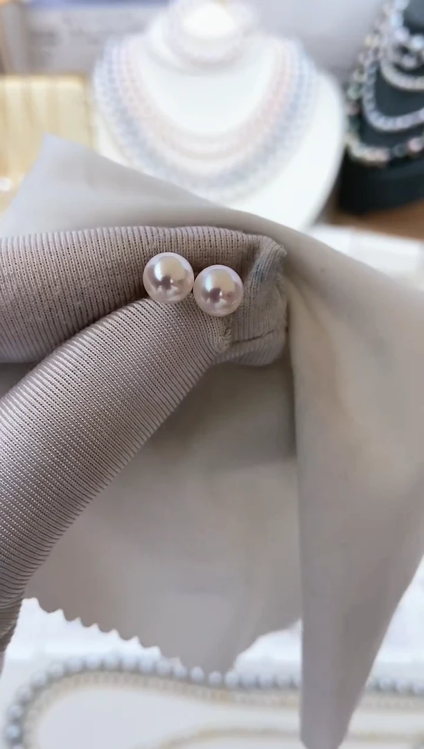 【闪购商品】海水珍珠耳饰18K金镶嵌特选福利6-7mm不退不换