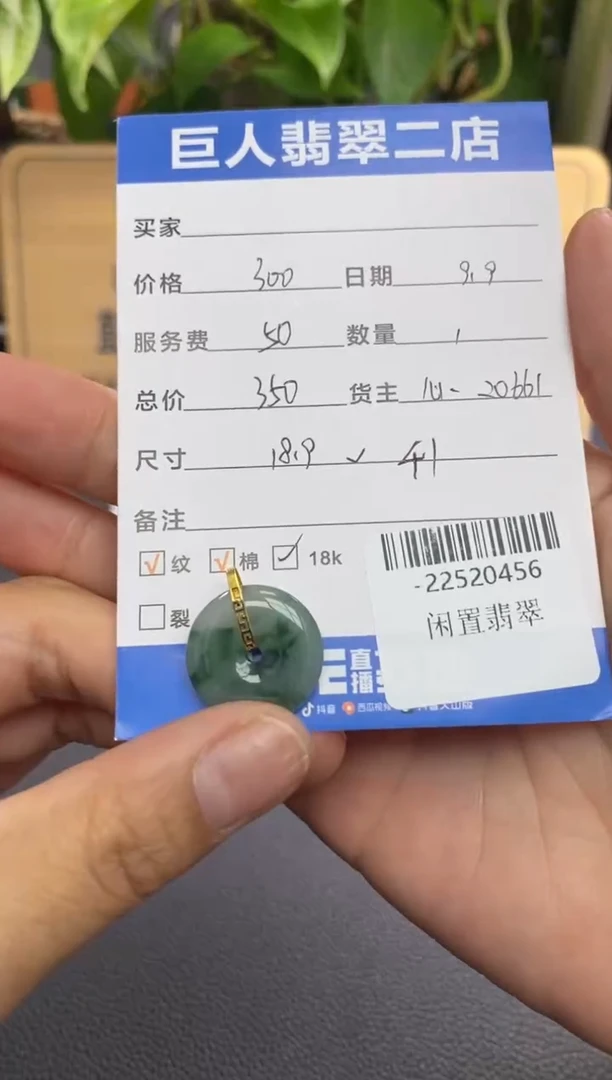 颈饰18K金镶嵌翡翠多人-22520456