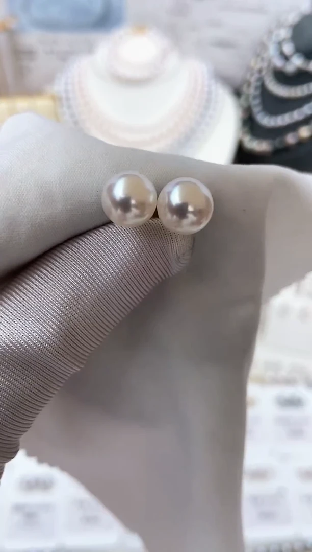 【闪购商品】海水珍珠耳饰18K金镶嵌特选福利素钉不退不换