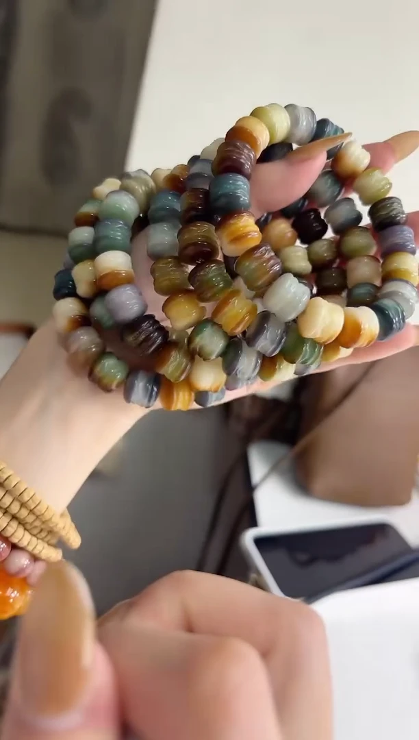 手串菩提根/象牙果沐e41紫美人玉化鸡腿堡11*12mm手串